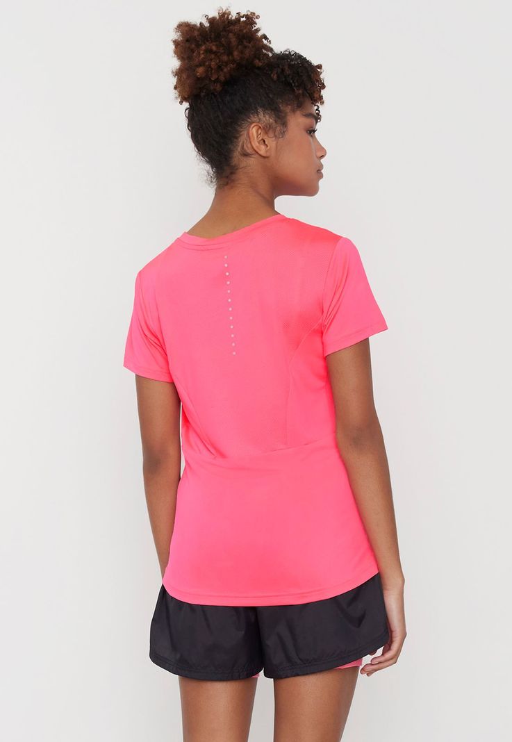 Polera Mujer Deportiva M/C Rosado Corona-2