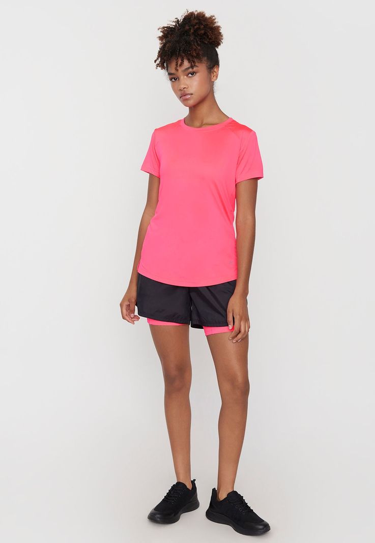 Polera Mujer Deportiva M/C Rosado Corona-3