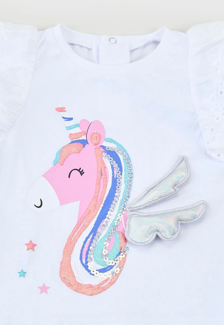 Polera Bebe Niña Interactiva Broderie Blanco Corona-3