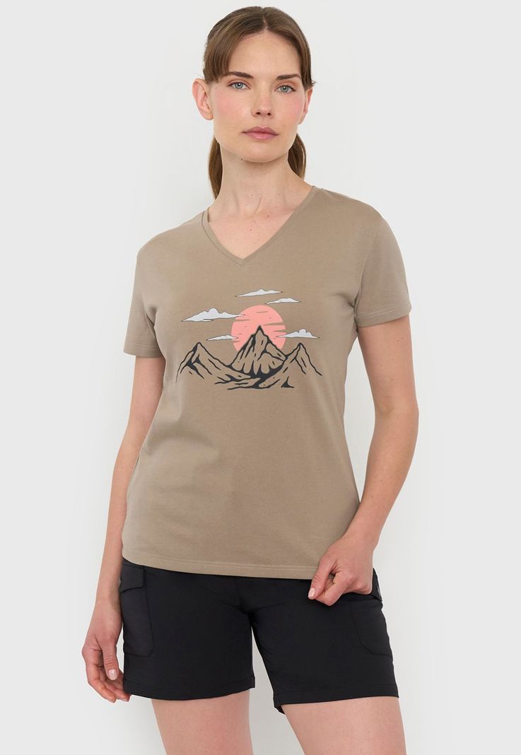 Polera Outdoor Mujer Fun Taupe Corona-0
