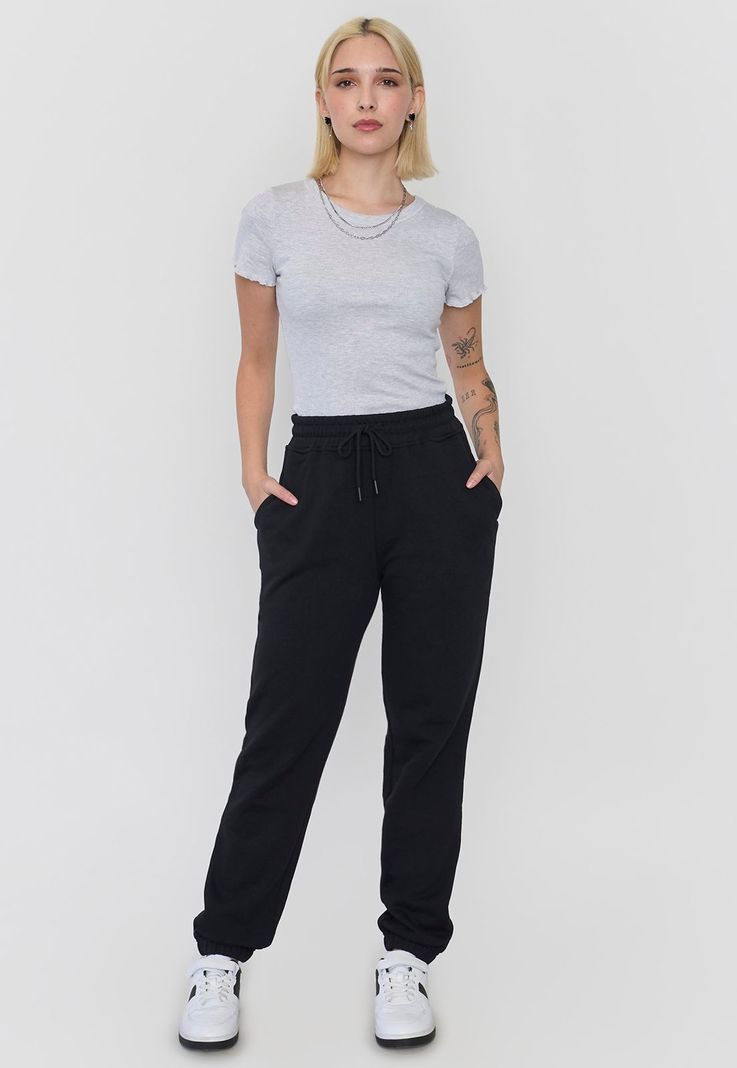 Buzo Mujer Jogger Negro Corona-0