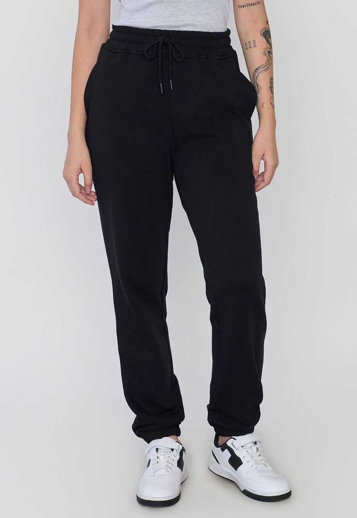 Buzo Mujer Jogger Negro Corona-1
