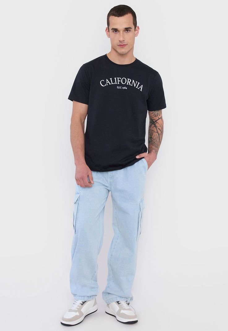 Jeans Hombre Parachute Fit Cargo Azul Claro Corona-3