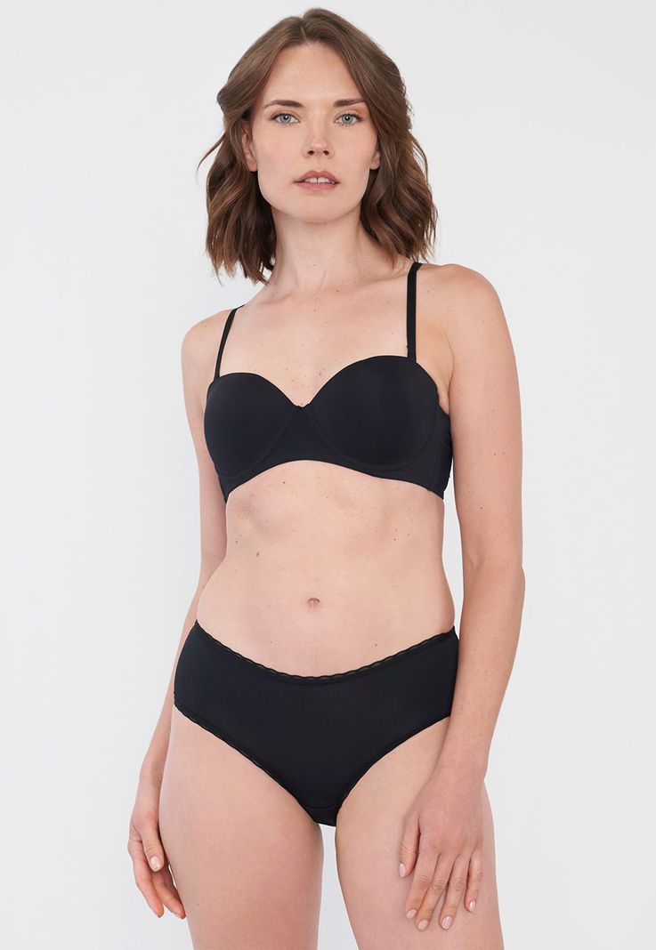 Sostén Mujer Strapless Negro Copa B Corona-3