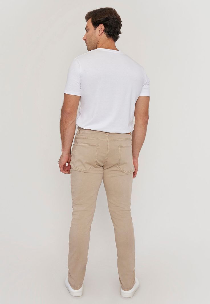 Pantalón Hombre Slim Fit Camel 5 Pocket Corona-2