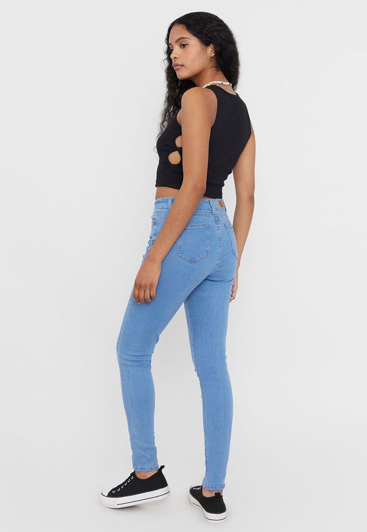 Jeans Básico Push Up Azul Claro - Mujer Corona-1
