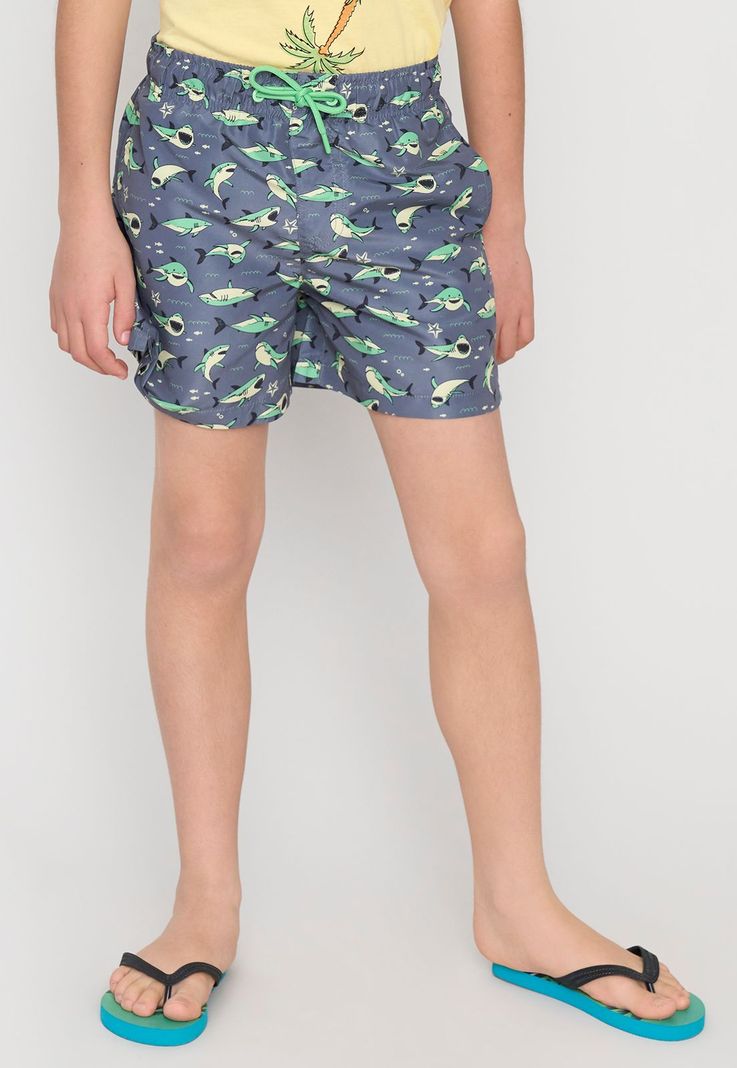 Traje de Baño Niño Kids Fullprint Gris Corona-1