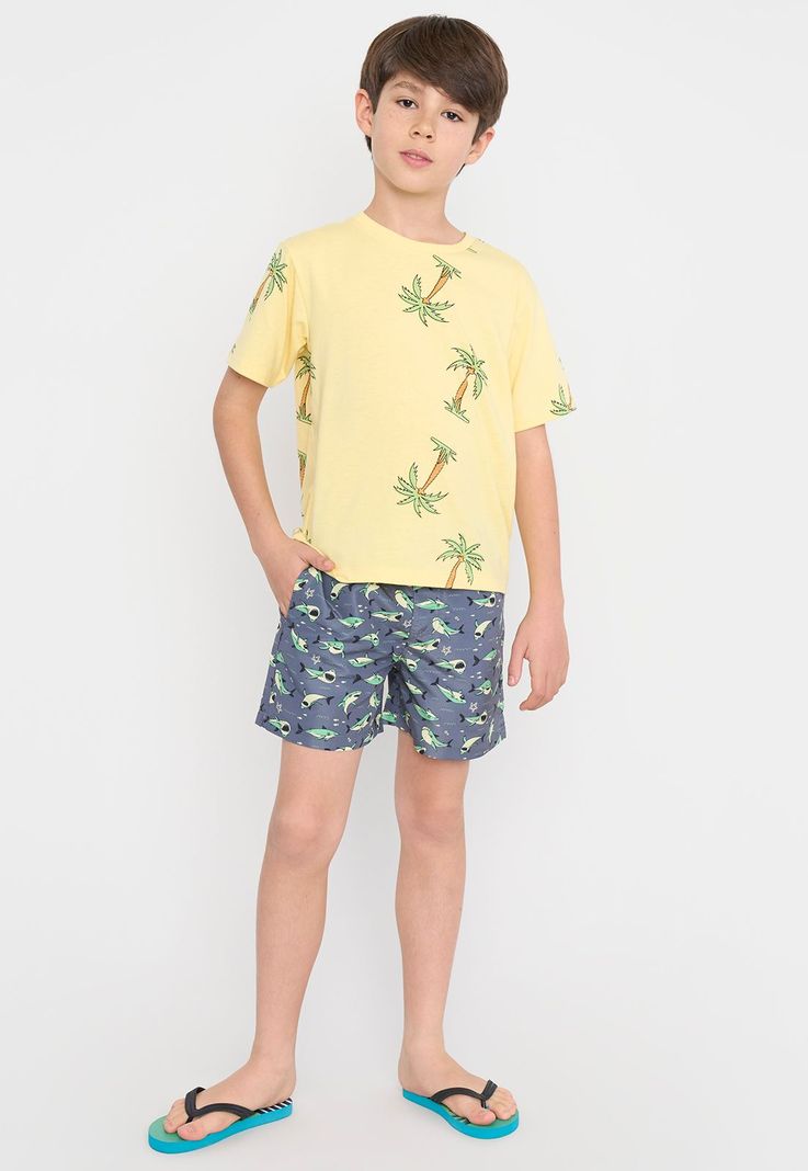 Traje de Baño Niño Kids Fullprint Gris Corona-3