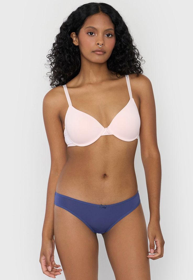 Pantaleta Mujer Microfibra Azul Corona-0