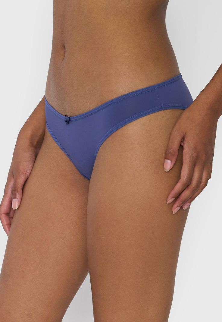 Pantaleta Mujer Microfibra Azul Corona-3