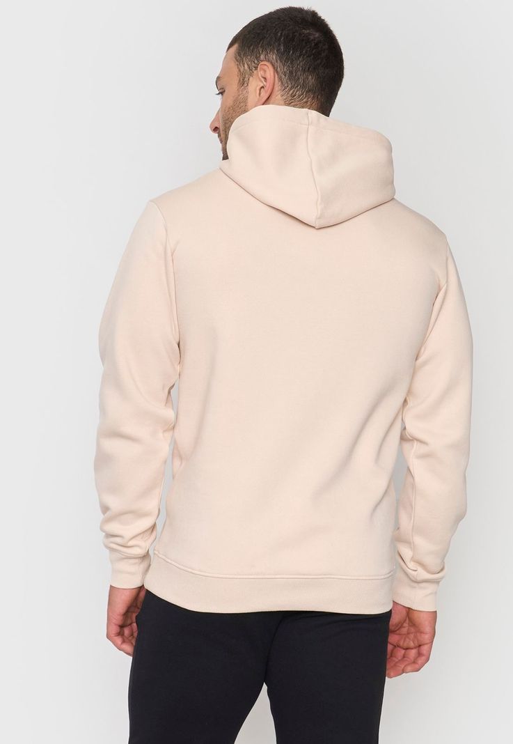 Polerón Hombre Deportivo Canguro Beige Corona-1
