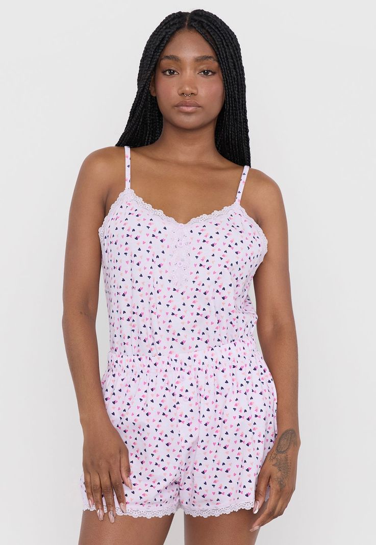 Pijama Mujer Lencero Full Print Lila Corona-2