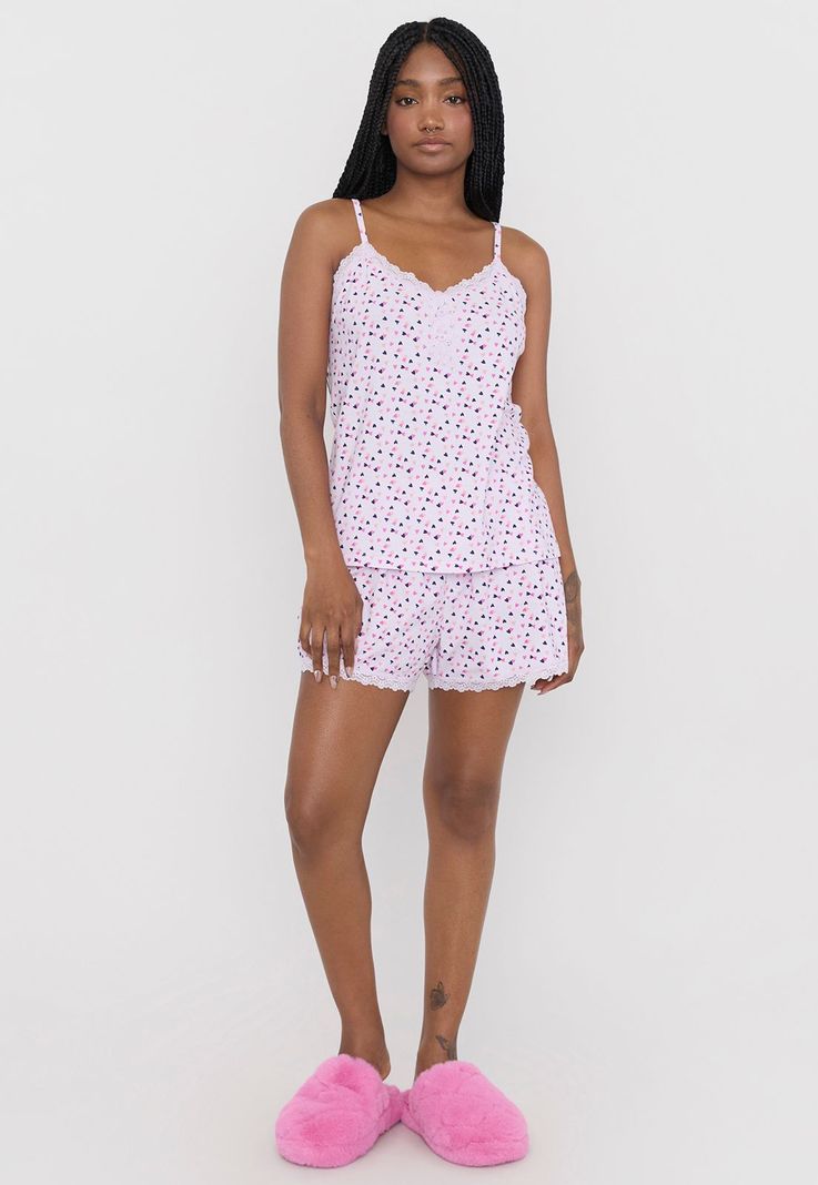 Pijama Mujer Lencero Full Print Lila Corona-3
