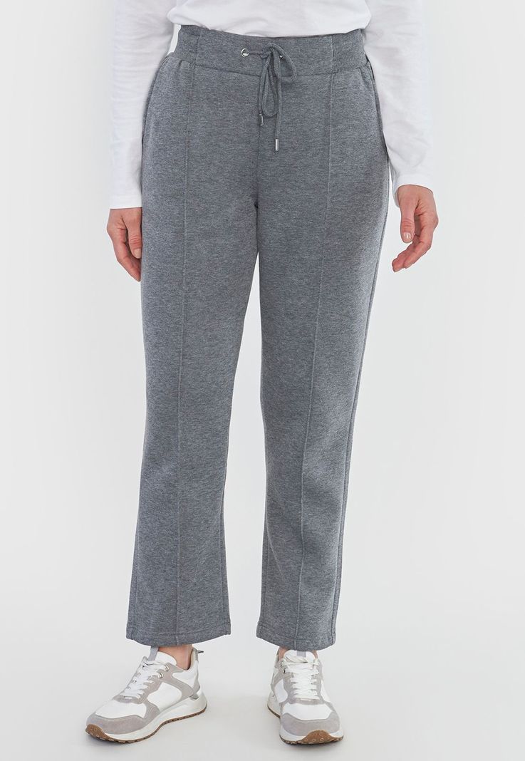 Pantalón Mujer Jogger Gris Melange Corona-1