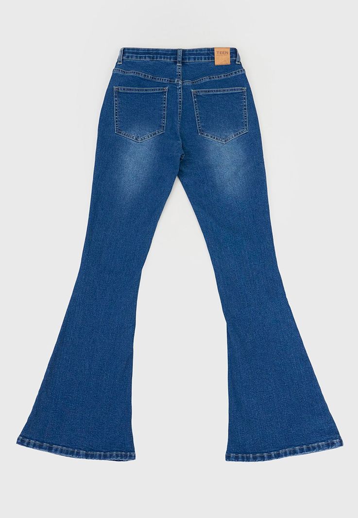 Jeans Niña Teen Flare Color Azul Oscuro Corona-1