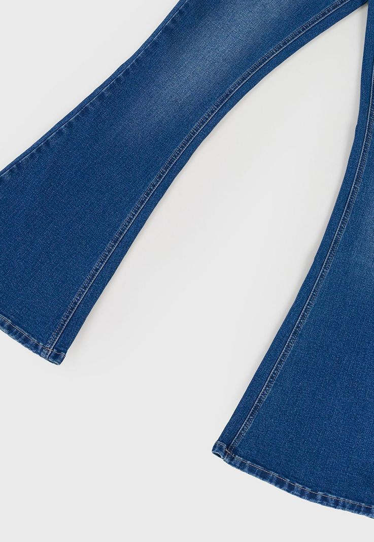 Jeans Niña Teen Flare Color Azul Oscuro Corona-3