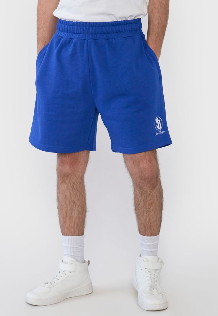 Short Hombre Bordado College Azul Corona-1