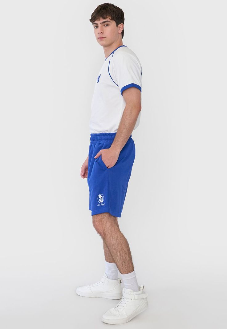 Short Hombre Bordado College Azul Corona-3