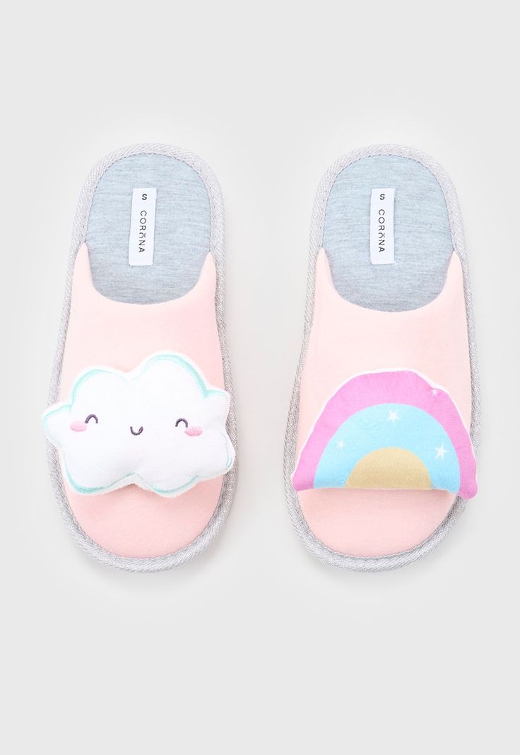 Pantufla Mujer Aplicación Rosado Corona-2