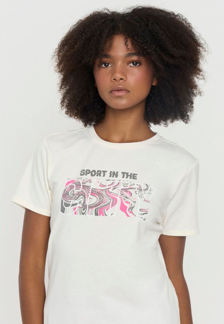 Polera Mujer Deportiva Fun Ecru Corona-2
