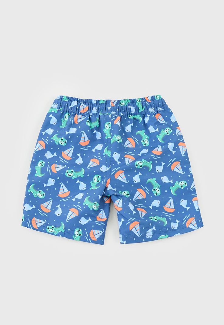 Traje De Baño Bebe Niño Short Navy Corona-1