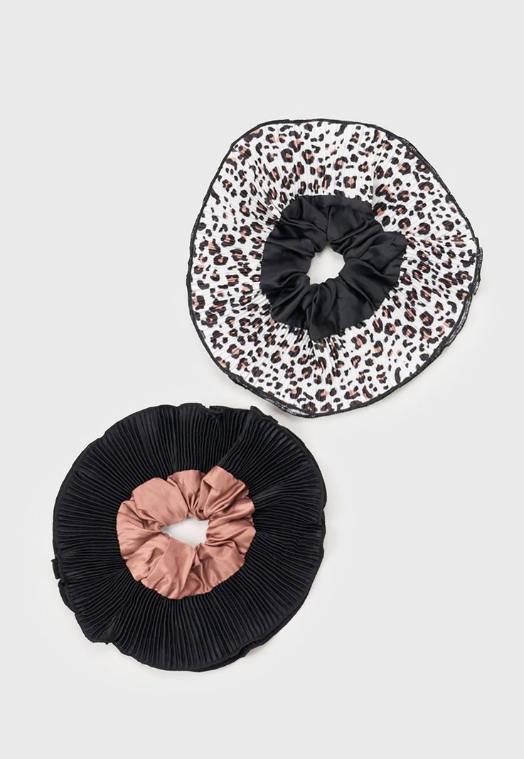 Estuche + Scrunchie Mujer Negro Corona-1