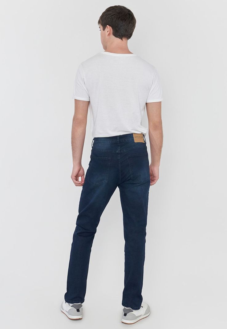 Jeans Hombre Skinny Spandex Azul Raw Corona-2