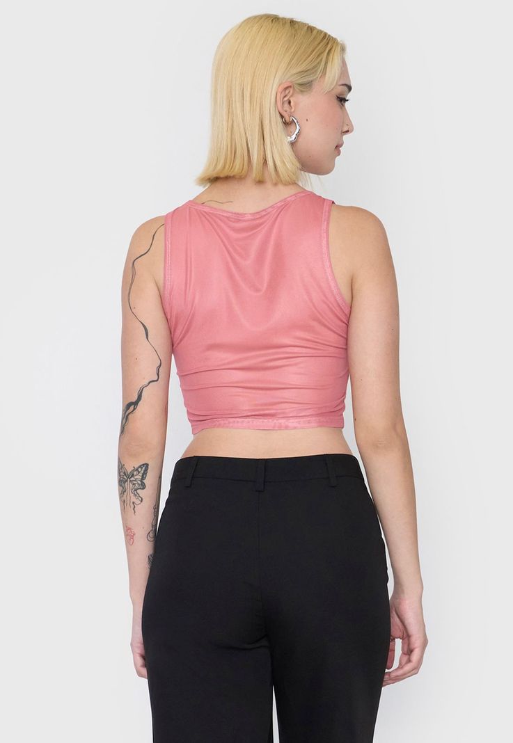 Polera Mujer Malla Sin Mangas Negro Corona-1