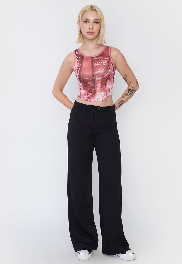 Polera Mujer Malla Sin Mangas Negro Corona-3