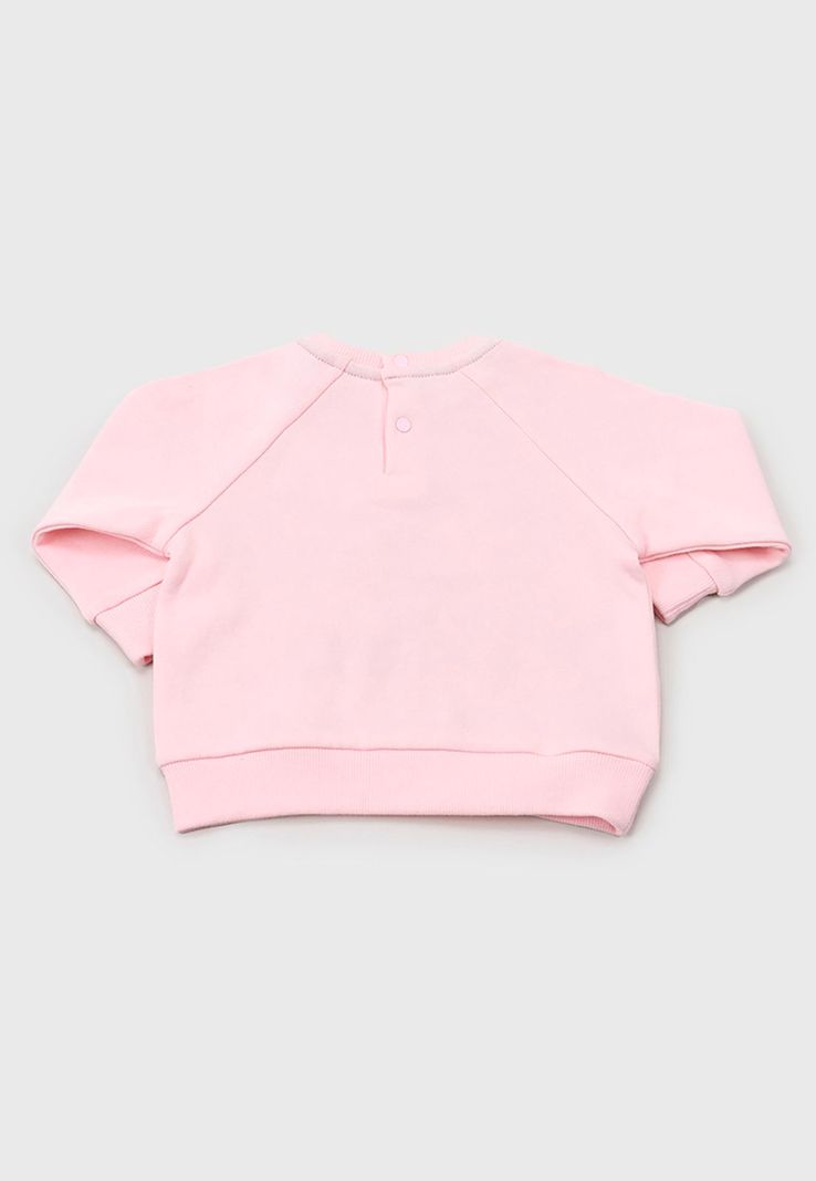 Poleron Bebe Niña Pullover Focal Rosado Corona-1