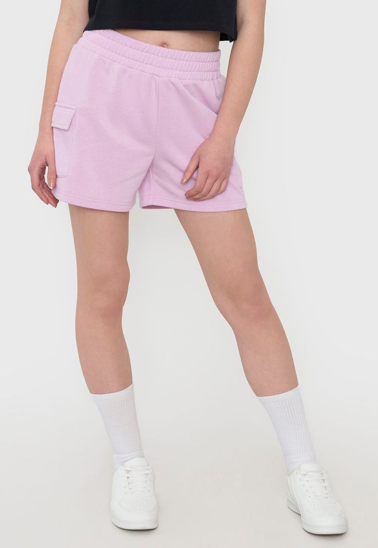 Short Niña Teen Punto Cargo Lila Corona-1