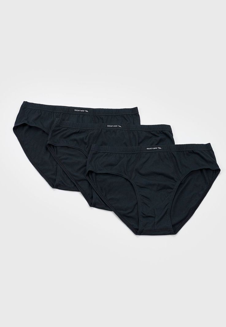 Slip Hombre Tripack Color Negro Corona-0