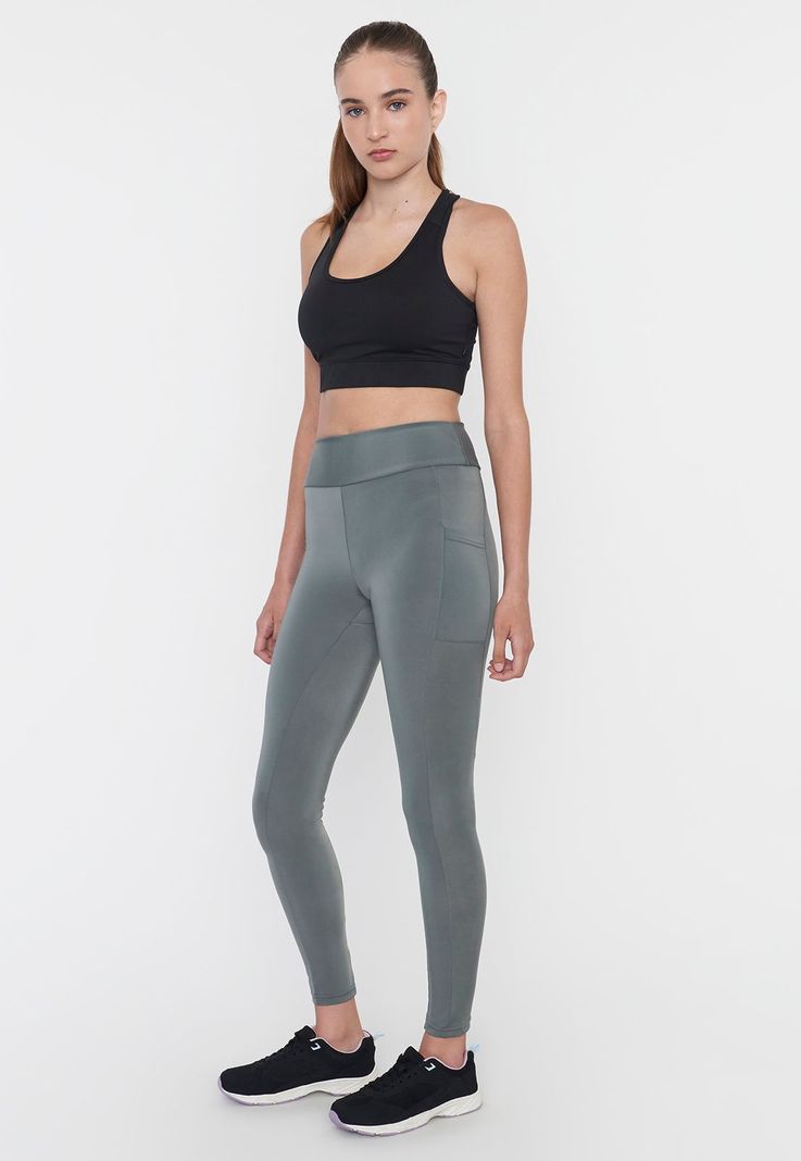 Calza Mujer Deportiva Pitillo Color Verde Corona-0