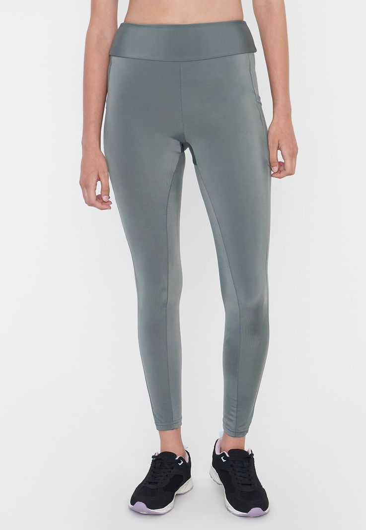 Calza Mujer Deportiva Pitillo Color Verde Corona-1