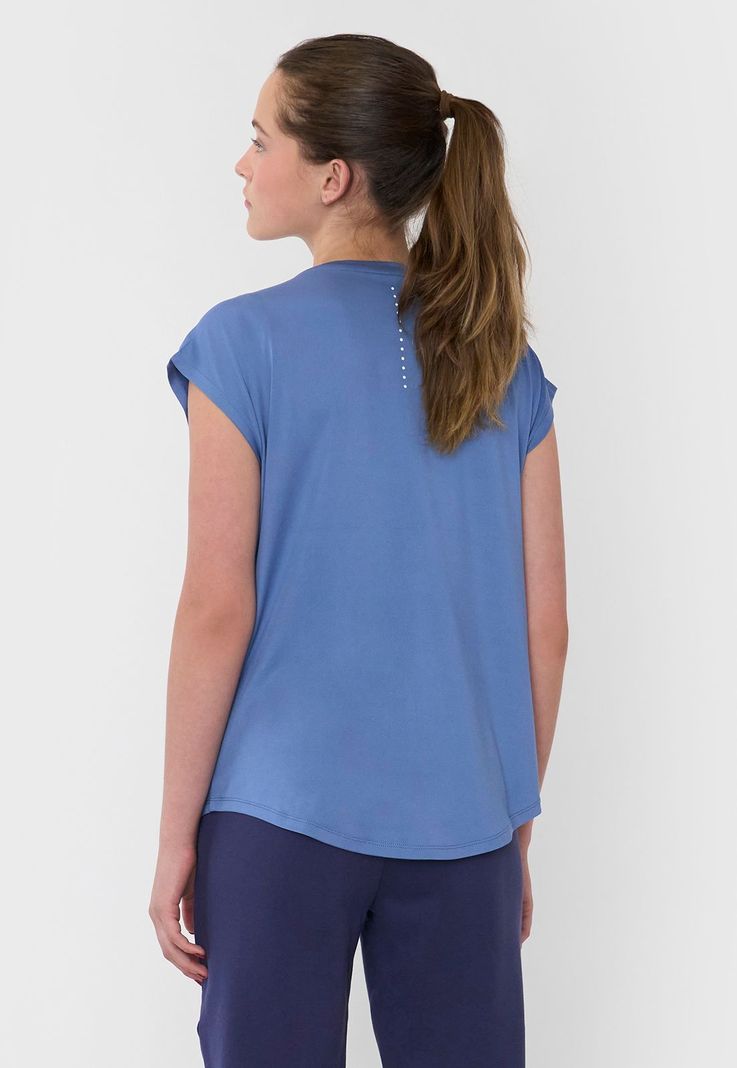Polera Mujer Deportiva Amplia Azul Corona-1