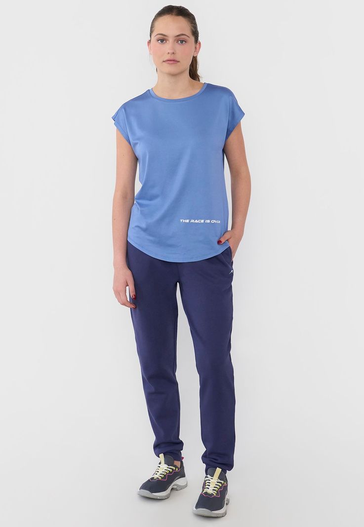 Polera Mujer Deportiva Amplia Azul Corona-3