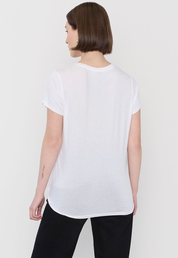 Polera Mujer Estampada Blanco 1 Corona-1