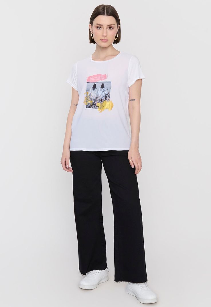 Polera Mujer Estampada Blanco 1 Corona-3
