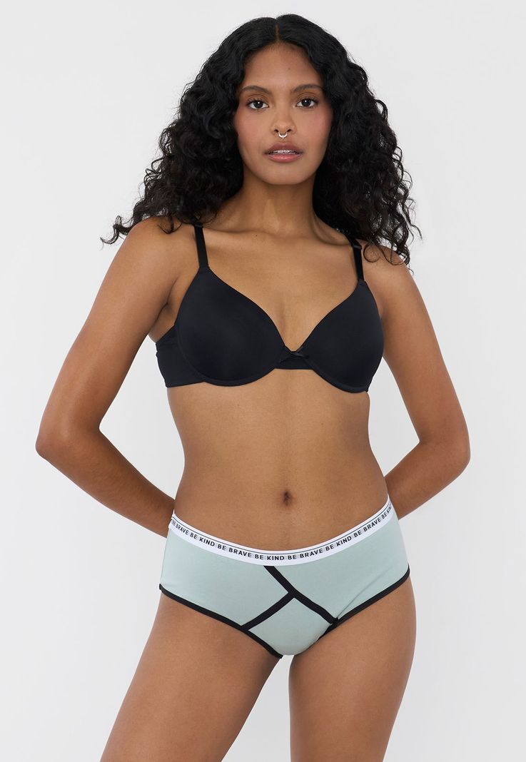 Sostén Mujer Push Up Microfibra Copa B Negro Corona-3