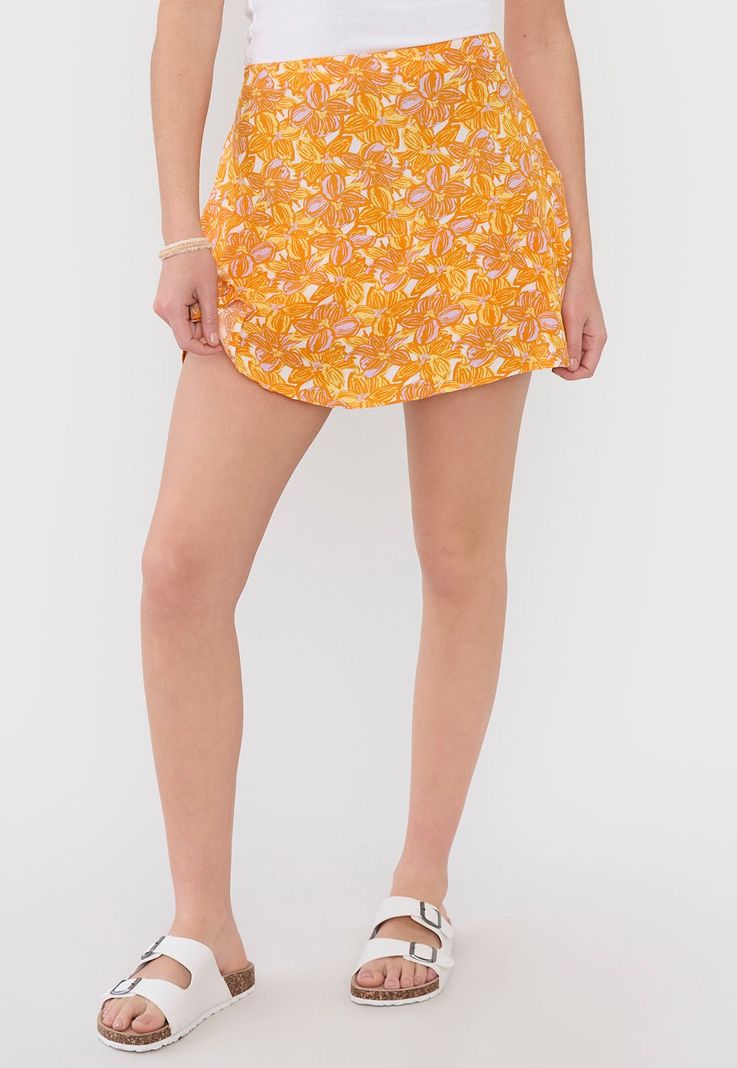 Short Mujer Falda Mujer Mujer Naranjo Tropical Corona-1
