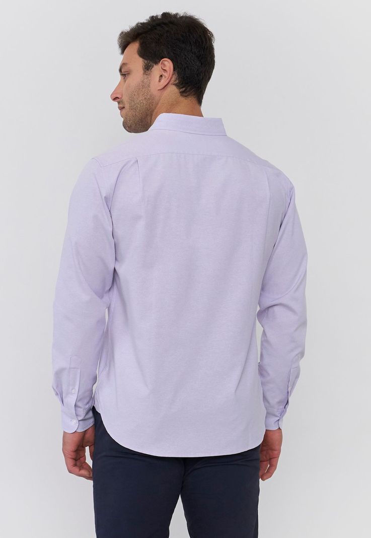 Camisa Hombre Oxford I Lila Corona-1