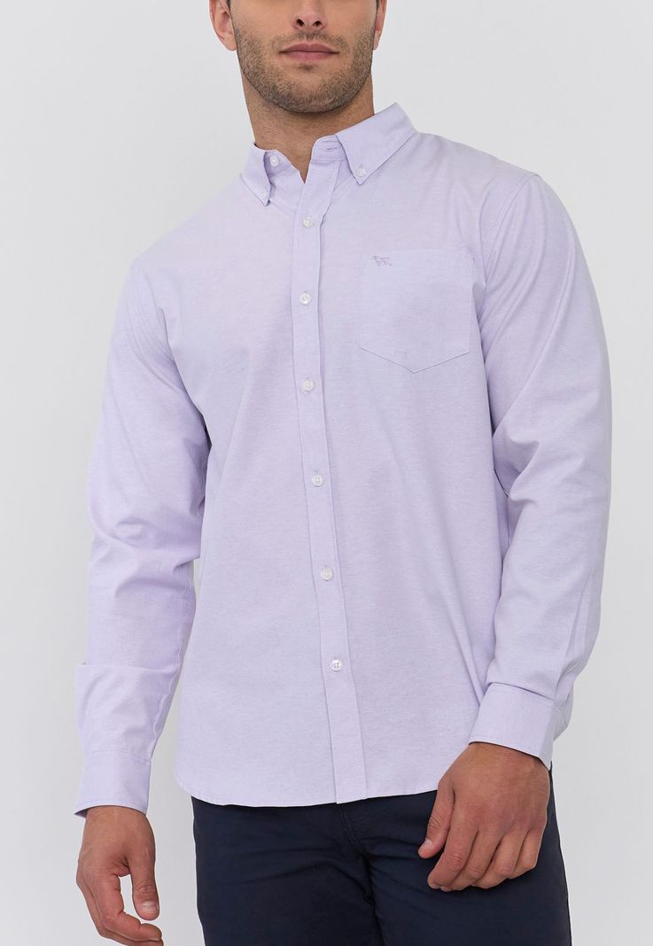 Camisa Hombre Oxford I Lila Corona-2