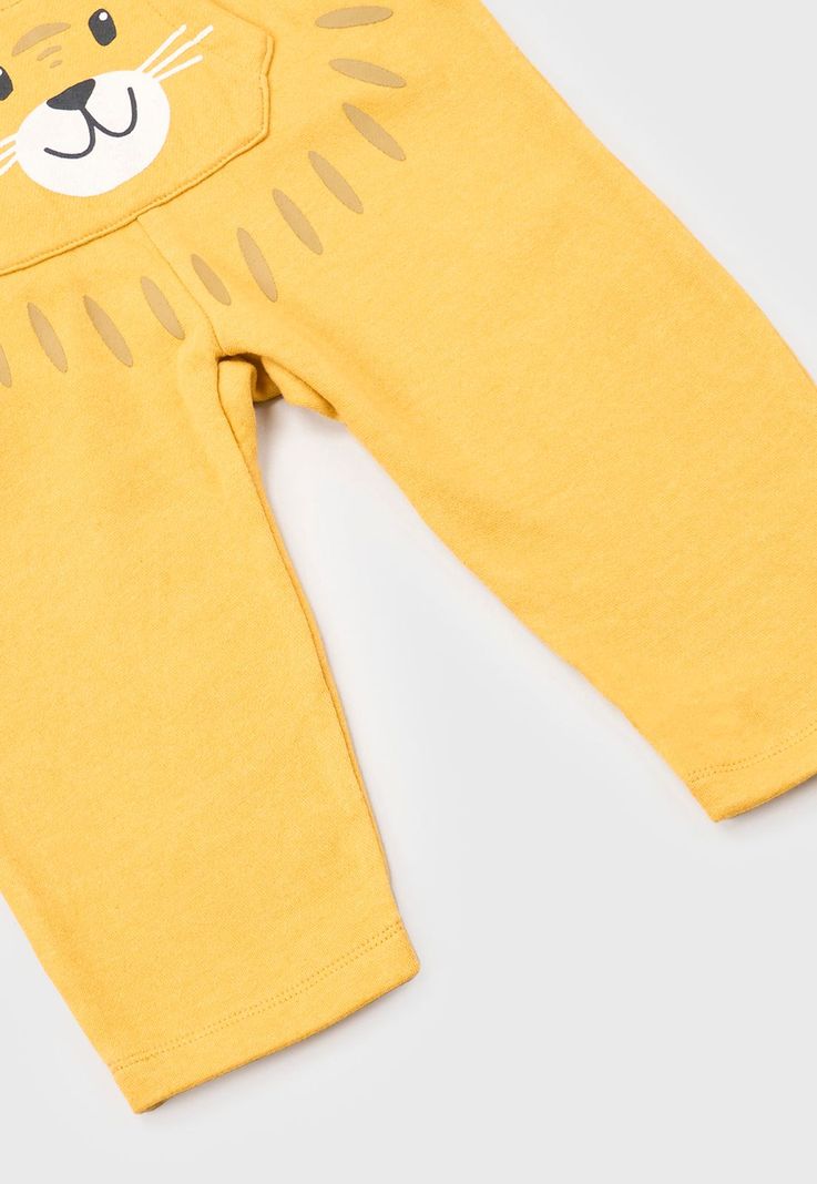 Jardinera + Polera Bebe Niño Amarillo Corona-3