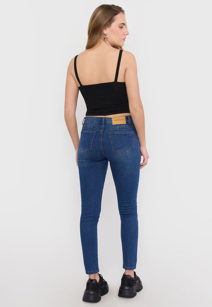 Jeans Skinny Mujer Color Negro Corona-2