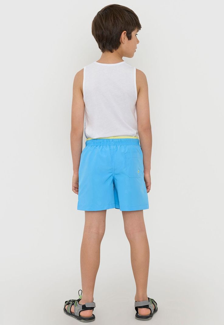 Traje De Baño Niño Kids Sólido Azul Corona-2