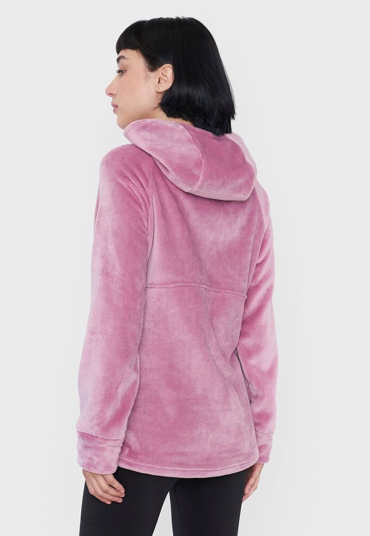 Polerón Mujer Deportivo Peludo Color Palo Rosa Corona-1