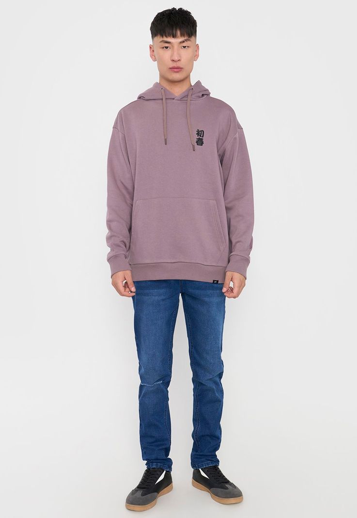 Polerón Hombre Hood Print Asiatico Rosado Corona-3