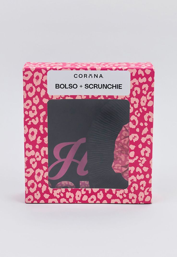 Tote Bag + Scrunchie Mujer Coral Corona-3