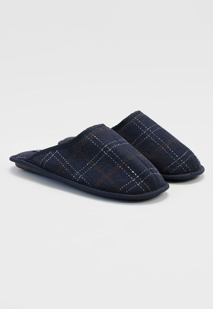 Pantuflas Hombre Básica Azul Corona-0