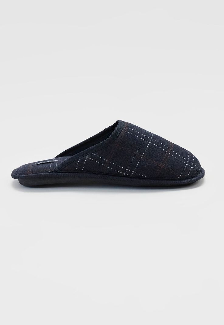 Pantuflas Hombre Básica Azul Corona-1